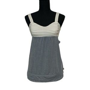 Lululemon Grey Striped Athletic Yoga Tank Top 4
